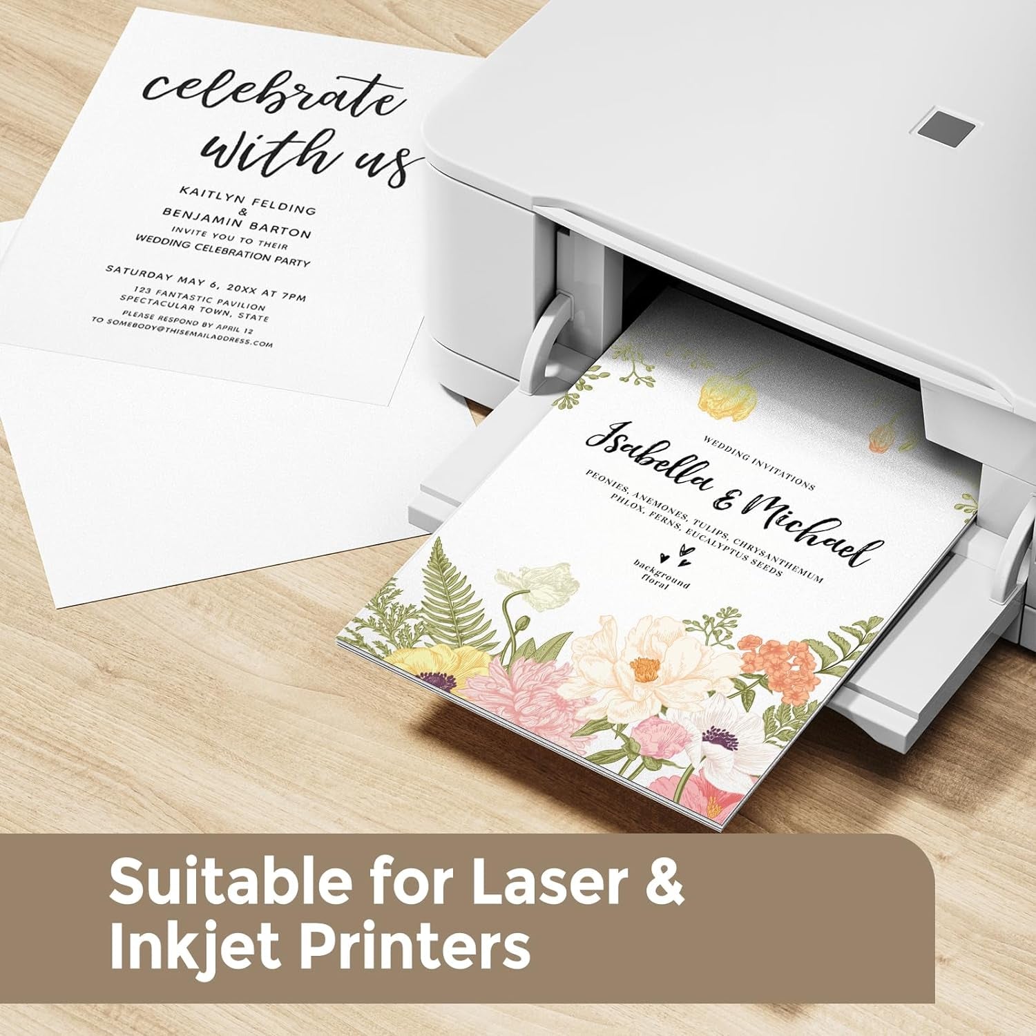 25 Sheets White Shimmer Cardstock 8.5 X 11 Cardstock Paper, Thick Cardstock 92Lb/250Gsm Card Stock Printer Paper, Cover Stock Metallic Paper for Christmas Card Making, Invitations, DIY Crafts