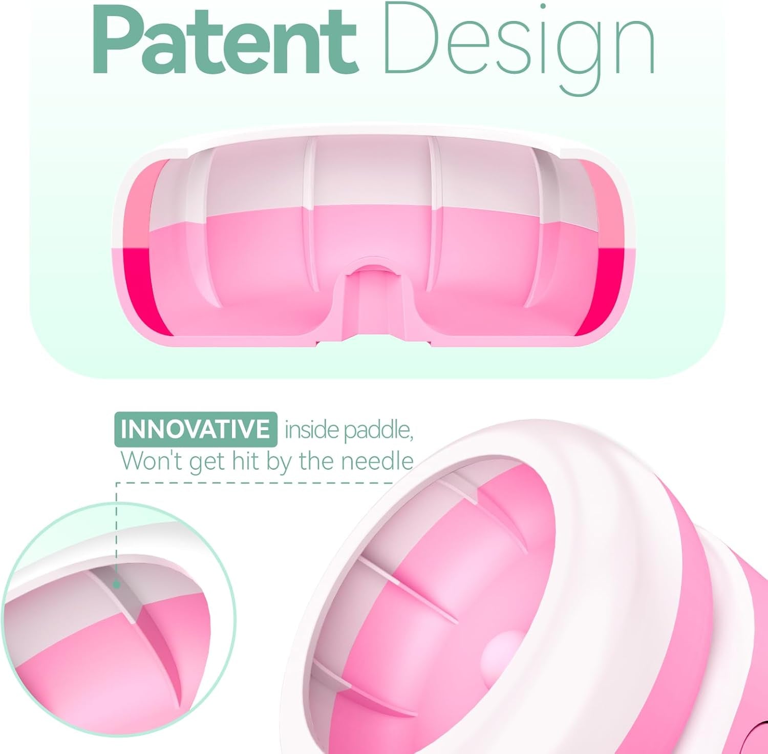 2IN1 Adjustable Electric Clay and Seed Bead Spinner - Dual-Purpose Jewelry Making Tool with Big Eye Beading Needle - Ideal for Bracelets and Necklaces - Vibrant Pink