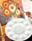15 Pack Paint Tray Palettes for Kids, Plastic White Palettes for Students, Paint Holder, Paint Supplies