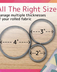 [Variety 12 Pack] 2,3,4 Inch Diameter Quilting Rings - Quilt Clip for Quilting Creations - Quilt Clip for Machine Quilting - Versatile Clamps for Quilting Free Motion- 1" Tall Clamp for Quilt