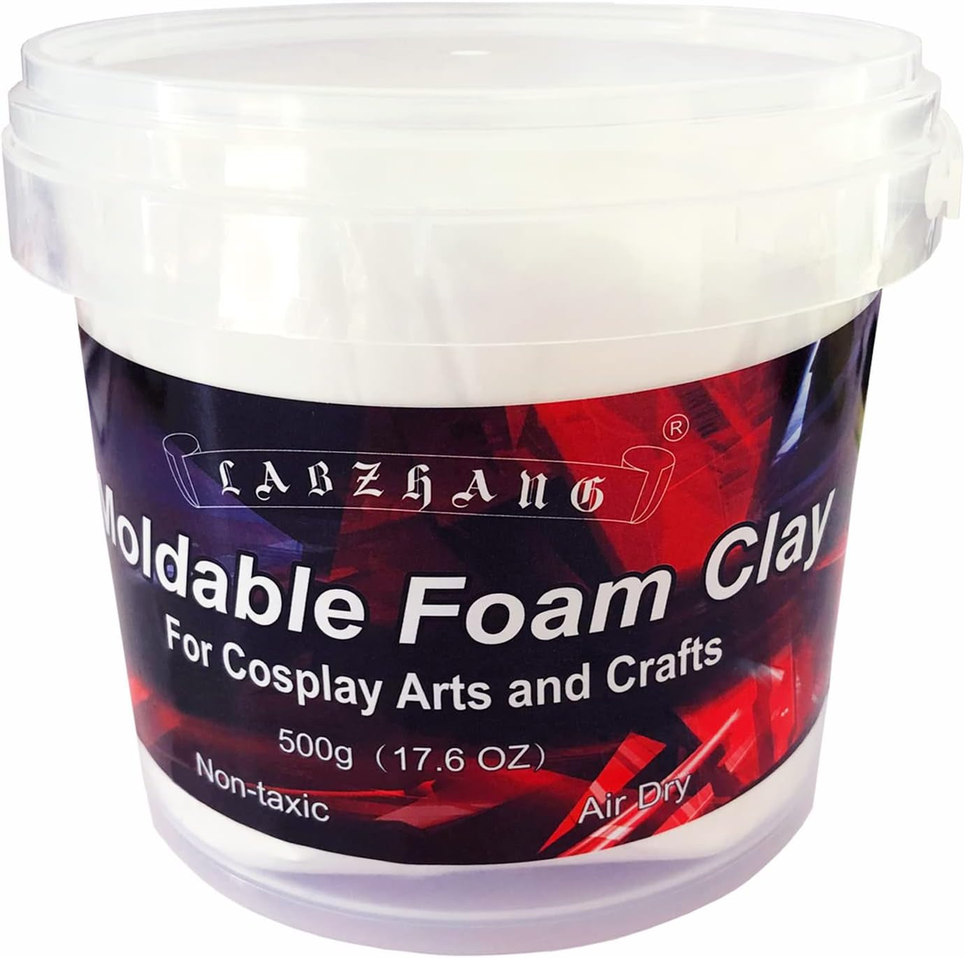 500G Cosplay Foam Clay,Lightweight Sculpting Foam, Air Dry Clay for Cosplay and Costumes,Moldable Foam Clay for Intricate Designs, Cutting or Rotary Tool, Sanding or Shaping (Black)