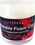 500G Cosplay Foam Clay,Lightweight Sculpting Foam, Air Dry Clay for Cosplay and Costumes,Moldable Foam Clay for Intricate Designs, Cutting or Rotary Tool, Sanding or Shaping (Black)