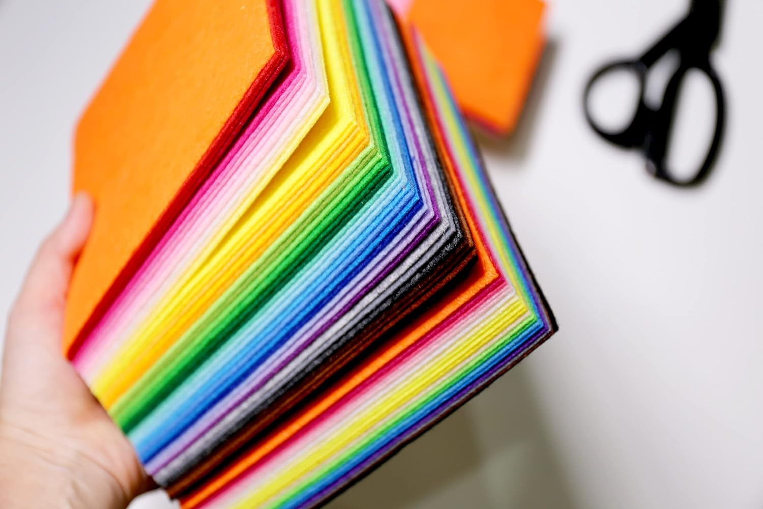 42PCS Colored Felt Fabric Sheets, 6 X 6 Inches  Craft Felt Squares for DIY Craft and Sewing Projects
