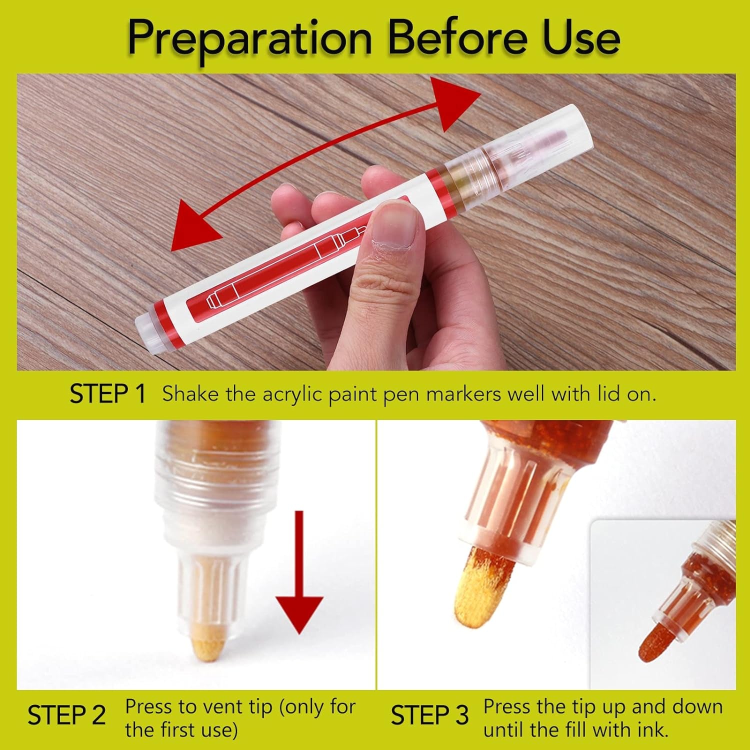 Scorch Pen Markers for Wood,Wood Burning Pen Set with 3PCS Scorch Pen Marker Equipped with 3PCS Replacement Nib for DIY Wood Painting,Suitable for Artists and Beginners in DIY Wood Projects