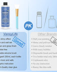 Updated Diamond Painting Sealer 250ML with Silicone Brush, 5D Diamond Painting Glue Accessories Permanent Hold & Shine Effect for Diamond Painting and Jigsaw Puzzles (8.8 OZ)