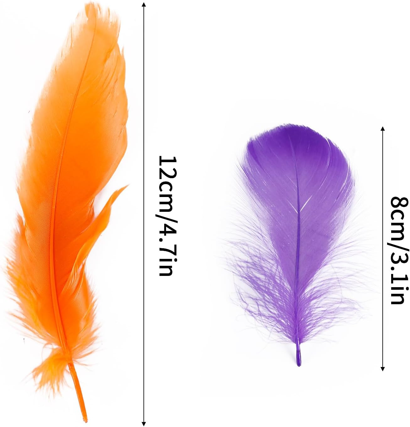 300Pcs Colorful Feathers 3-5 Inches Bulk Feathers Assorted Colors for Crafts DIY, Art Projects, Party Decorations, Dream Catchers