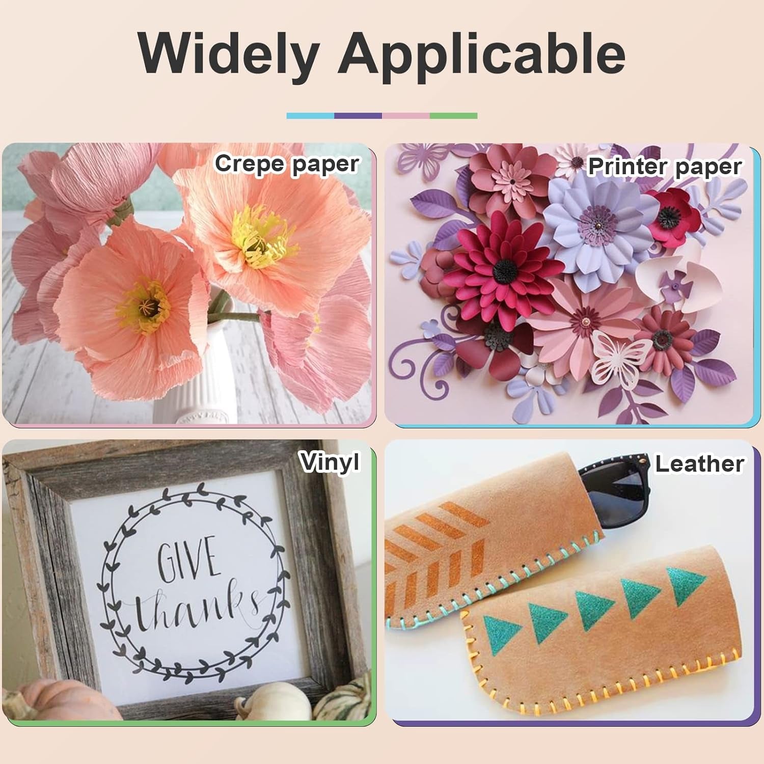 Cutting Mat for Cricut, 5 Pack Cutting Mat 12X12 for Cricut Maker/Maker 3/Explore 3/Air/Air 2/One(Standardgrip, Lightgrip, Stronggrip, Fabricgrip)Cutting Mat Replacement Accessories for Cricut