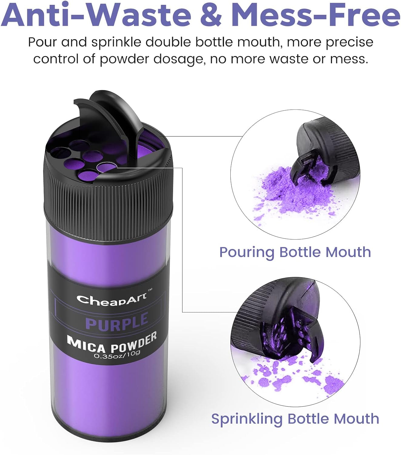 20 Colors Mica Powder for Epoxy Resin - 10G Each Bottle Shimmer Large Amount Pigment Powder Shimmer Cosmetic Grade Mica Powder for Soap Making, Lip Gloss, Candle Dye, Bath Bombs, Nails