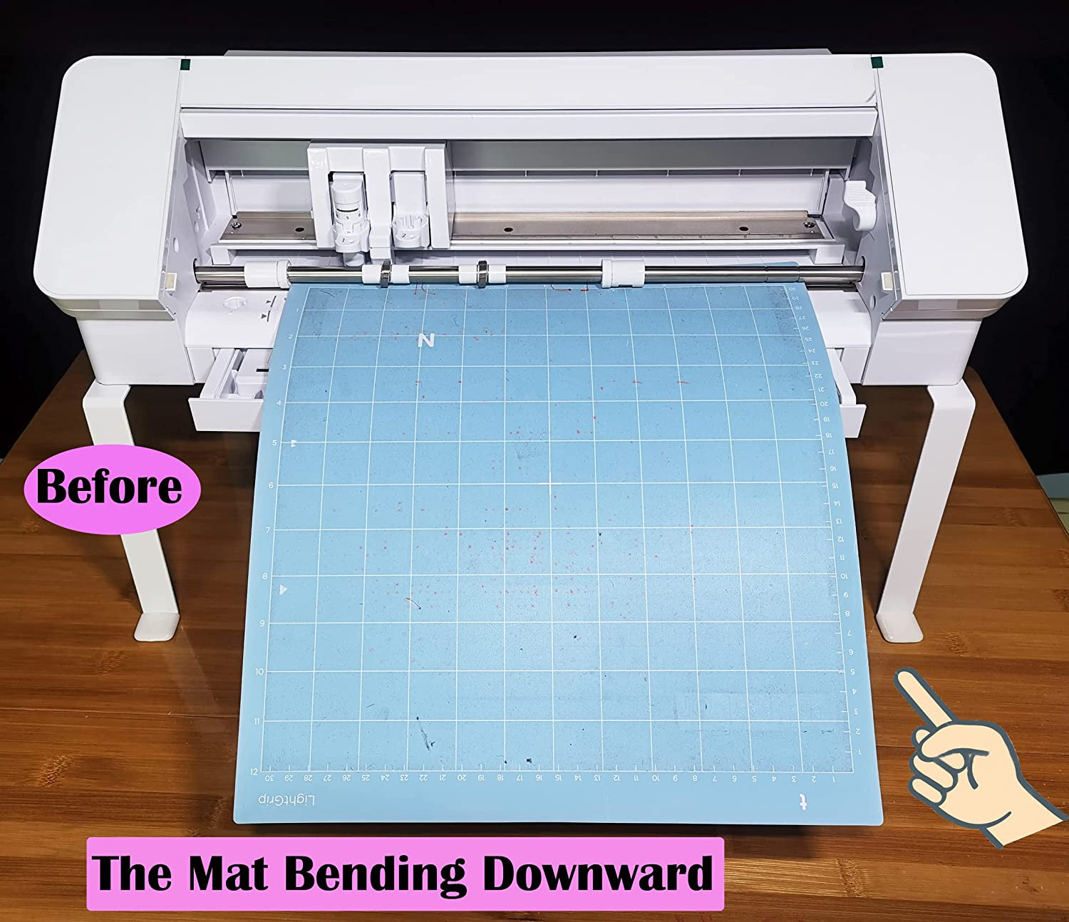 Extension Tray Compatible with Silhouette Cameo 4,Extender Tray Compatible with Silhouette Cameo 4 Cutting Mat,Cutting Mat Extender Support for Cameo 4 (Black)