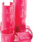 Grace Start-Right Quilt Clips | Rail Clips for Quilting Frames | Fabric Management Quilt Clips for Rolling Rail Frame Quilting or Hand Quilting (Pink 2" Diameter Quilt Clips)