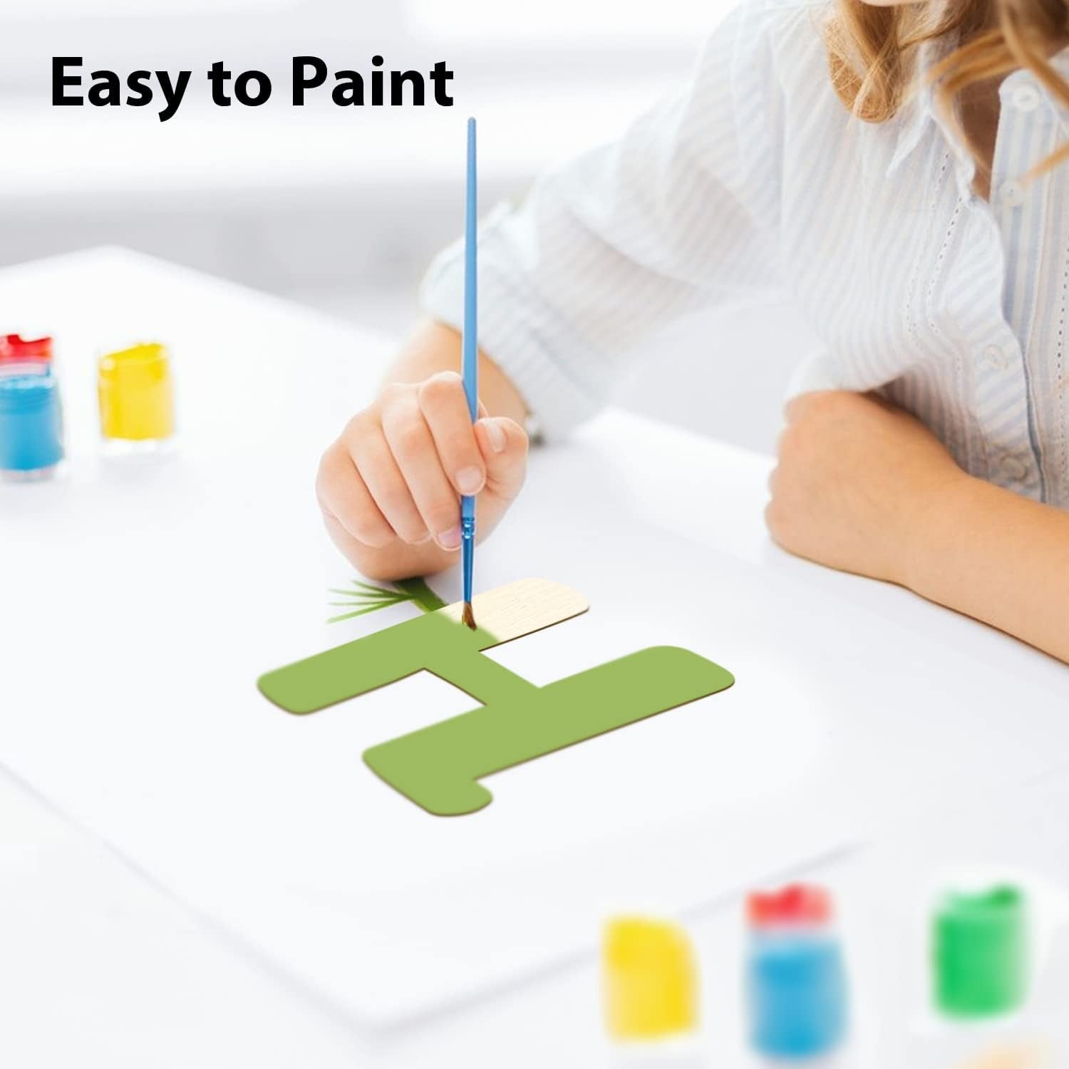 6 Inch Wooden Letters 26Pcs Wooden Alphabet Letter for Crafts Unfinished Wood Letters for Home Wall Decor Kids Arts Painting DIY Learning