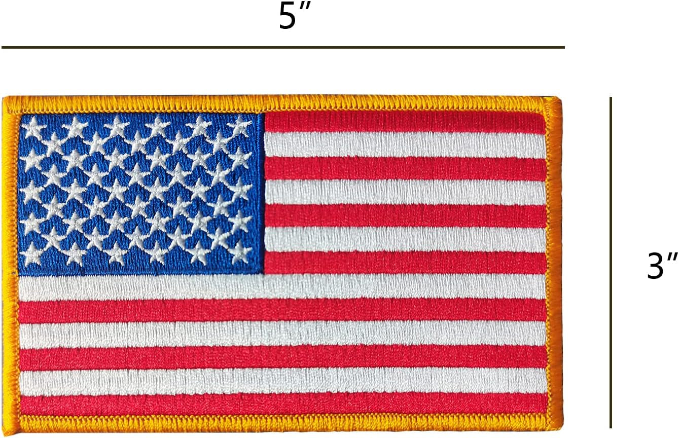 American Flag Embroidered Patches,Government Issue Military Surplus,Vest Size Tactical Military Morale Flag Patch,Hook and Loop USA Flag Patches Set for Caps,Bags,Backpacks,Tactical Vest,1-Pack