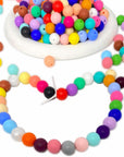 300Pcs Silicone Beads, 12Mm round Silicone Beads Bulk for Keychain Making Kit 30 Colors Rubber Beads Silicone Focal Beads Loose Beads for Necklace Bracelet Lanyard Making
