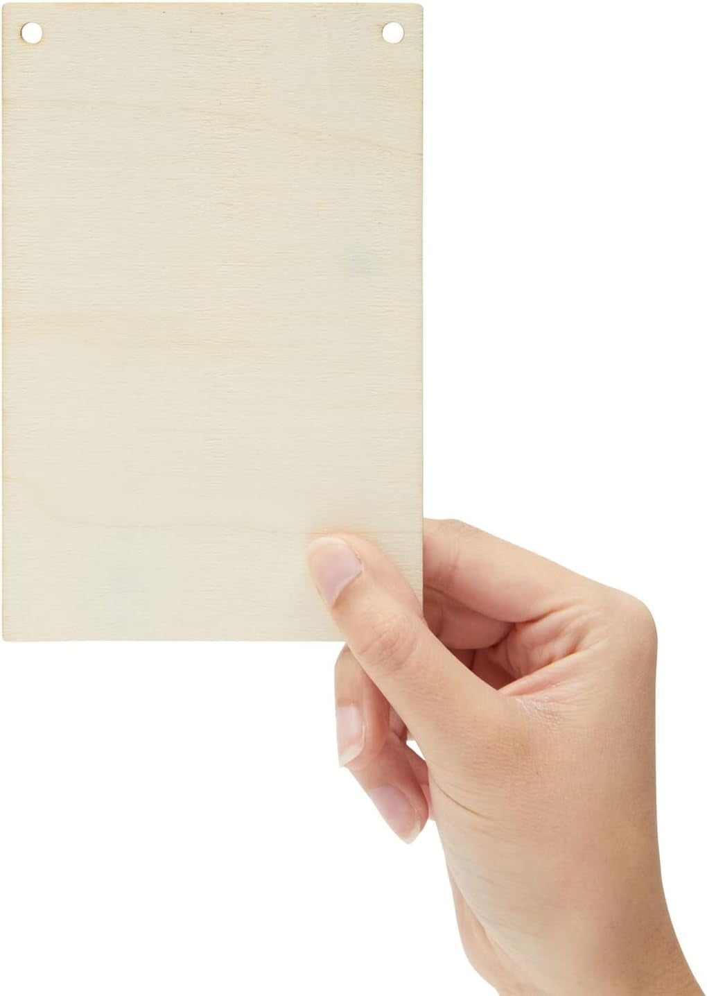 50 Pack Unfinished Wood Plaque Blanks with Jute String for Crafts, DIY Party Banners, Wooden Pennants, Blank Wooden Signs for Crafts, Art Projects (3.75 X 5.75 In)