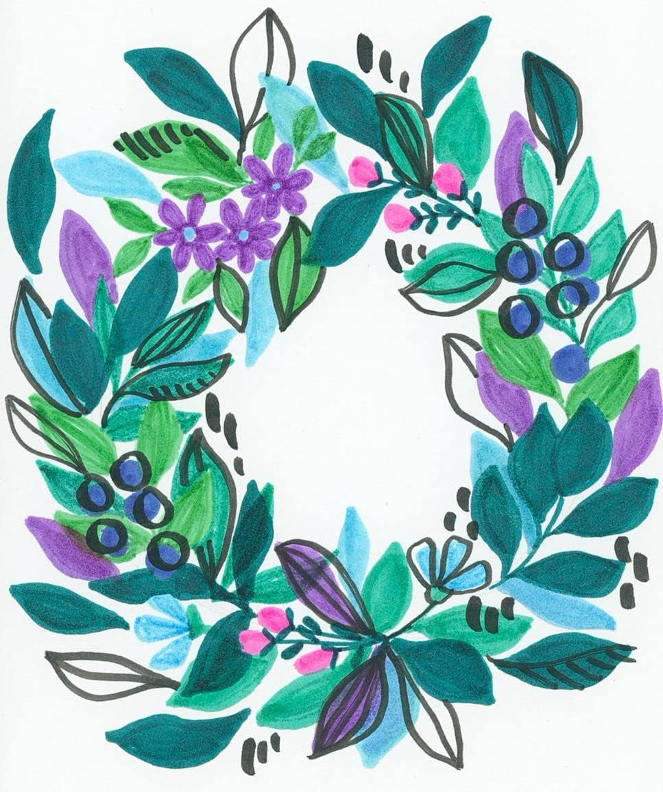 Pen Doodlerz Brush Pen, Brush and Bullet Tips, Vibrant Color Ink, Assorted Colors, 18 Pack