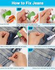 80 ML Fabric Glue for Clothing, Clear Fabric Glue for Clothing Permanent Washable, Liquid Fusion Glue Adhesive for Leather, Patches, All Fabrics