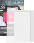 100 Sheets 8.5 X 11 in Translucent Vellum Paper - 93Gsm/63Lb Printable Tracing Paper for Invitation, Sketching & Card Overlays - Tracing Paper for Printer - Vellum Paper for Invitations
