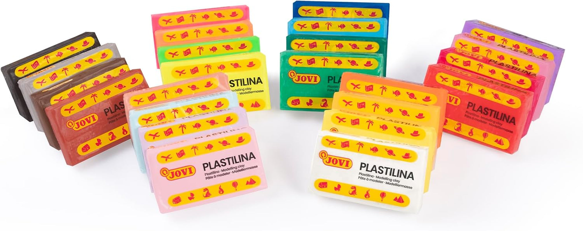 - Plastilina Pack, Reusable and Non-Drying Modeling Clay, Set of 24 1.75 Oz Bars, Vegetable-Based, 24 Colors Assortment, Gluten-Free, Non-Toxic, for Home and School Use (Amazon Exclusive)