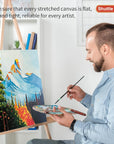 Canvases for Painting,  34 Pack Multi Sizes Stretched Canvas and Canvas Panels, 5X7”, 8X10”, 9X12”, 11X14”, 100% Cotton Primed Canvas Boards for Painting, Blank Canvas for Acrylic Oil Paint