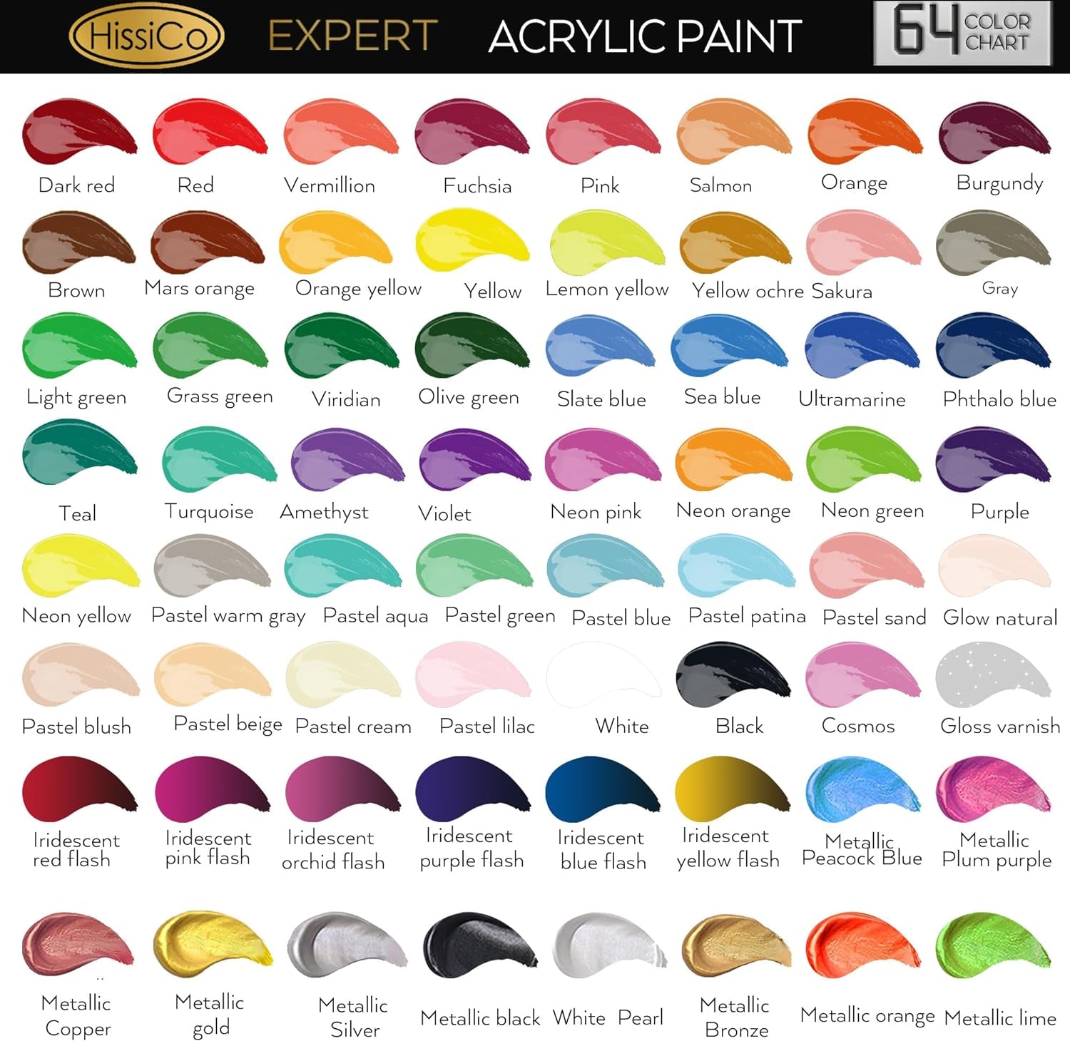 Acrylic Paint Set 76 PCS of 64 Colors 2Fl Oz 60Ml Bottles with 12 Brushes,Non Toxic 64 Colors Acrylic Paint No Fading Rich Pigment for Kids Adults Artists Canvas Crafts Wood Painting