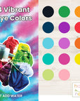 Tie Dye Kit for Kids Age 8-12 & up Girls Boys Teens, Clothing Shirt Fabric Dye Arts and Crafts Gifts Party Supplies, Kids Tie Dye Kit for Large Group, 18 Pre-Filled Bottles W/14 Colors