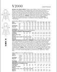 Vogue V2000H5 Misses' Wrap Dress Sewing Pattern Packet by Diane Von Furstenberg, Design Code V2000, Sizes 6-8-10-12-14