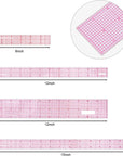 4 Pieces Clear Plastic Ruler Grid Ruler Transparent Ruler Plastic Straight Measuring Tool Ruler Set for Clothes Design Sewing, 6 Inches, 12 Inch, 15 Inch