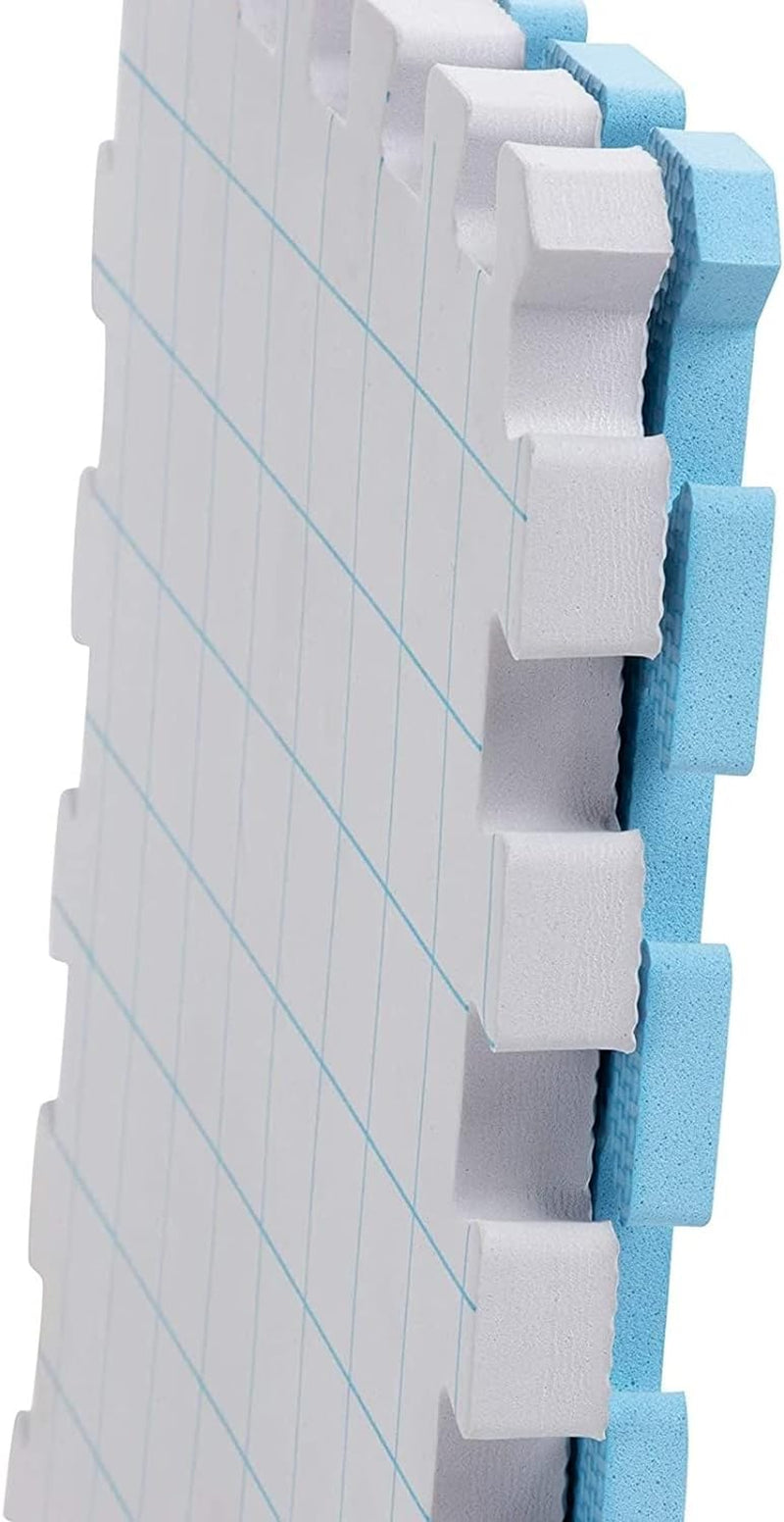 Extra Thick Blocking Mats for Knitting & Crochet 9 Pack with 200 T Pins and Storage Bag (12.5 In)