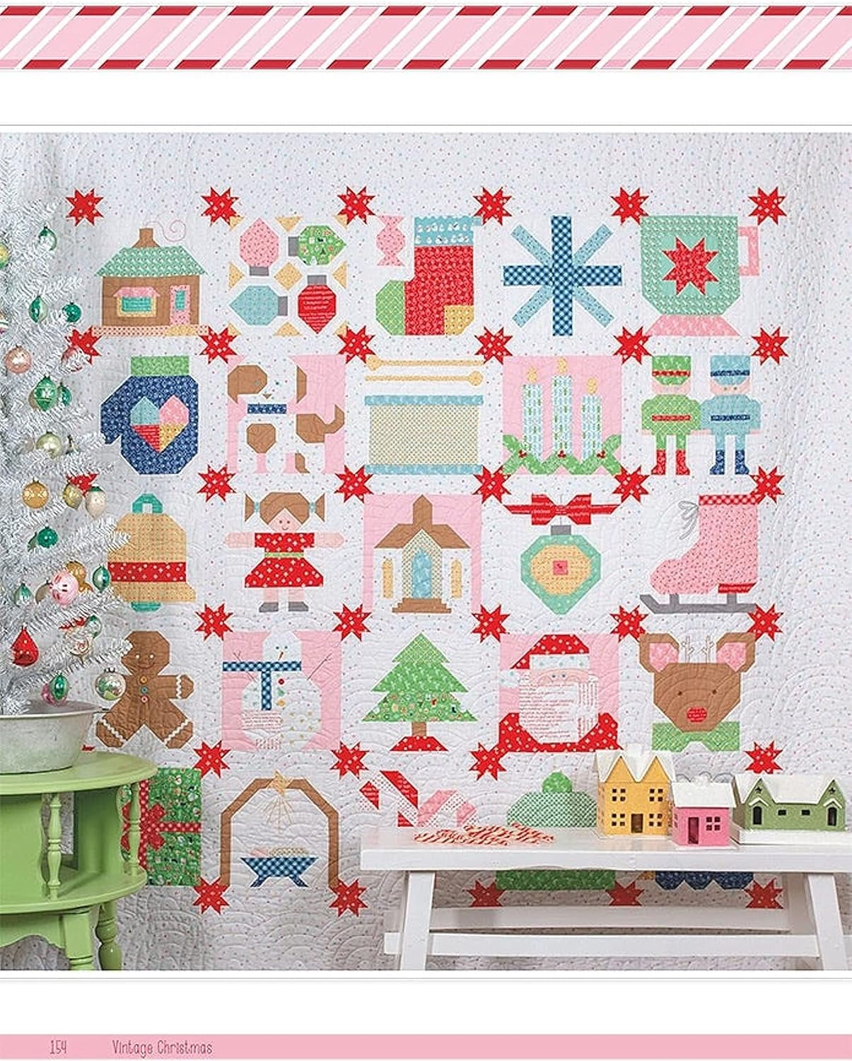 Vintage Christ Mas Quilt Book by Lori Holt of Bee in My Bonnet, 11 X 9 X 1