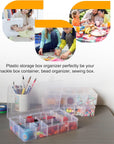 Tackle Box Organizer Plastic Organizer Box with Dividers Bead Organizer Box Container Clear Snackle Box Container Large 15 Grid Box Organizer