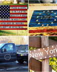 American Flag 50 Star Stencils and 13 Stars 1776 Templates, American Flag Templates, Ideal for Painting on Wood, Fabric, Paper, Walls [6 Sizes, 2 Styles]