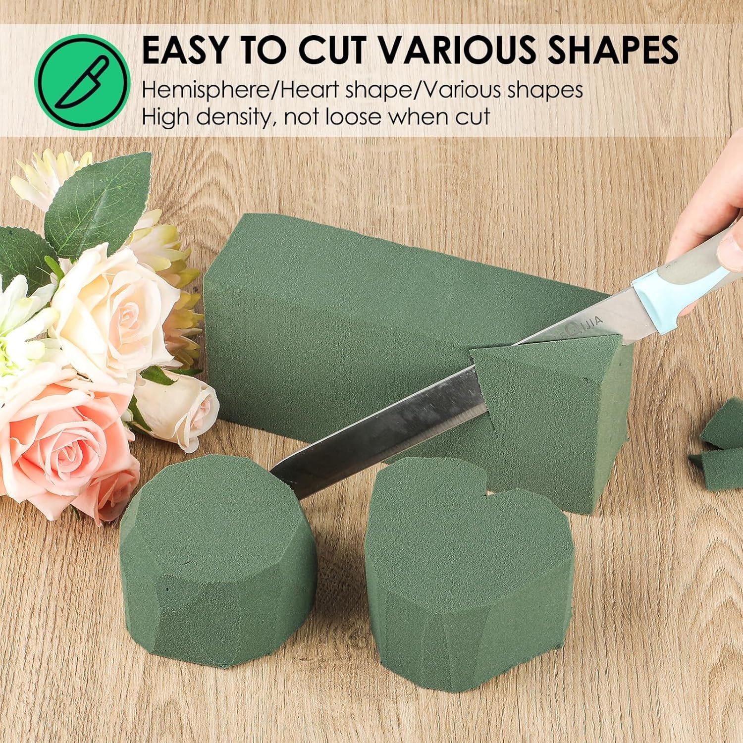 Floral Foam Blocks, Flower Foam 3 Pack, 7.5 * 3.4 * 2.2In Green Foam for Flower Arrangement Dry &amp; Wet Floral Foam for Fresh Flowers Artificial for Diys, Arts, Crafts &amp; Weddings