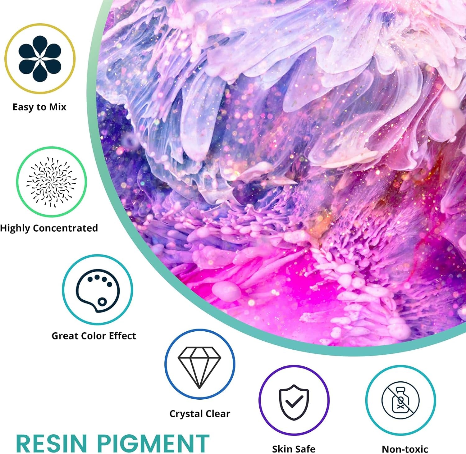 Alcohol Ink for Epoxy Resin – 30 Colors High Concentrated Alcohol-Based Ink, Epoxy Resin Paint Dye Pigment for Resin Petri Dish, Coaster, Painting, Tumbler Cup, Jewelry Making (10Ml Each)