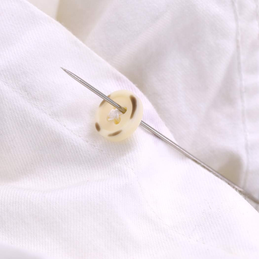 25Pieces Hand Sewing Big Eye Needles Sharp Needle，With Solid Wood Needle Case For