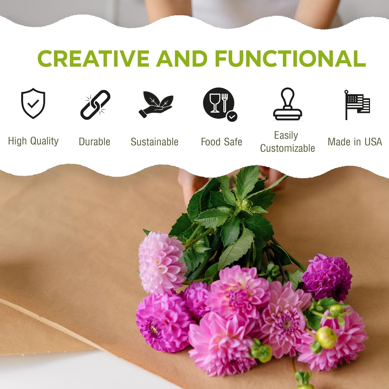 Kraft Brown Wrapping Paper Roll 48" X 1,800" (150 Ft) – 100% Recyclable Craft Construction and Packing Paper for Use in Moving, Bulletin Board Backing and Paper Tablecloths