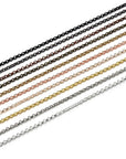 40 Packs 10 Colors Brass Necklace Chains 21 Inch Link Cable Chain Necklace with Lobster Clasps Bulk for Jewelry Making
