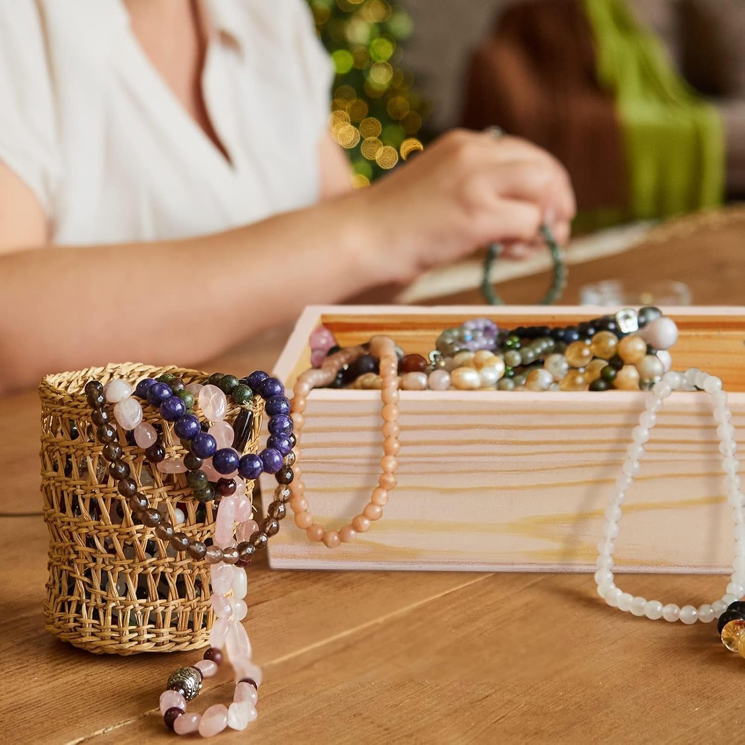 3 Pack Unfinished Wooden Box with Slide Lid, Blank Pine Wood Box Case Container Wood Jewelry Box for Storage, Arts, Crafts, Hobbies, Sewing, Keepsakes, Jewelry