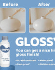 Clay Varnish for Air Drying Clay, 100ML Gloss Finish Air Dry Clay Glaze, High Gloss & Water Proof, and Scratch Resistant, Design for Air Dry Clay Pottery (Gloss Varnish)