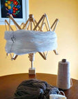 Wooden Umbrella Swift Yarn Winder - Knitting Umbrella 24" Swift Yarn Winder Holder, 1Pcs Swift Yarn Winder