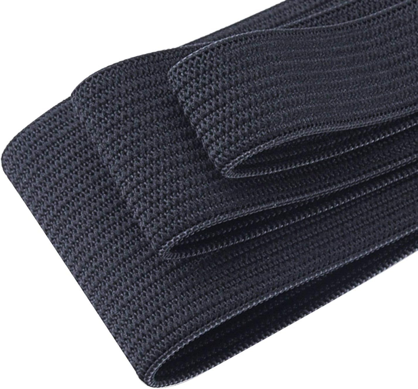 3 Rolls Sewing Stretch Elastic Band Spool, 3/5, 1, 1-1/2 Inch in Width, 5.5 Yards/Roll (Black)