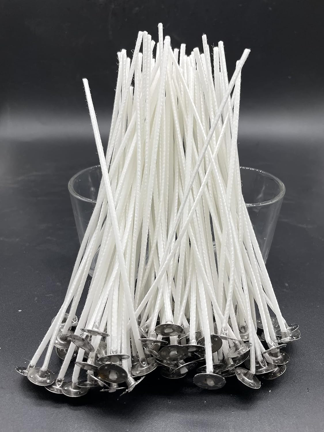 100 Piece Cotton Candle Wick 6" Pre-Waxed for Candle Making, Candle DIY