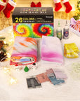 DIY Tie Dye Kit,  26 Colors Fabric Dye Art Set with Rubber Bands, Gloves, Spoon, Funnel, Apron, and Table Covers-Great for Craft Arts Fabric Textile Party Handmade Project.
