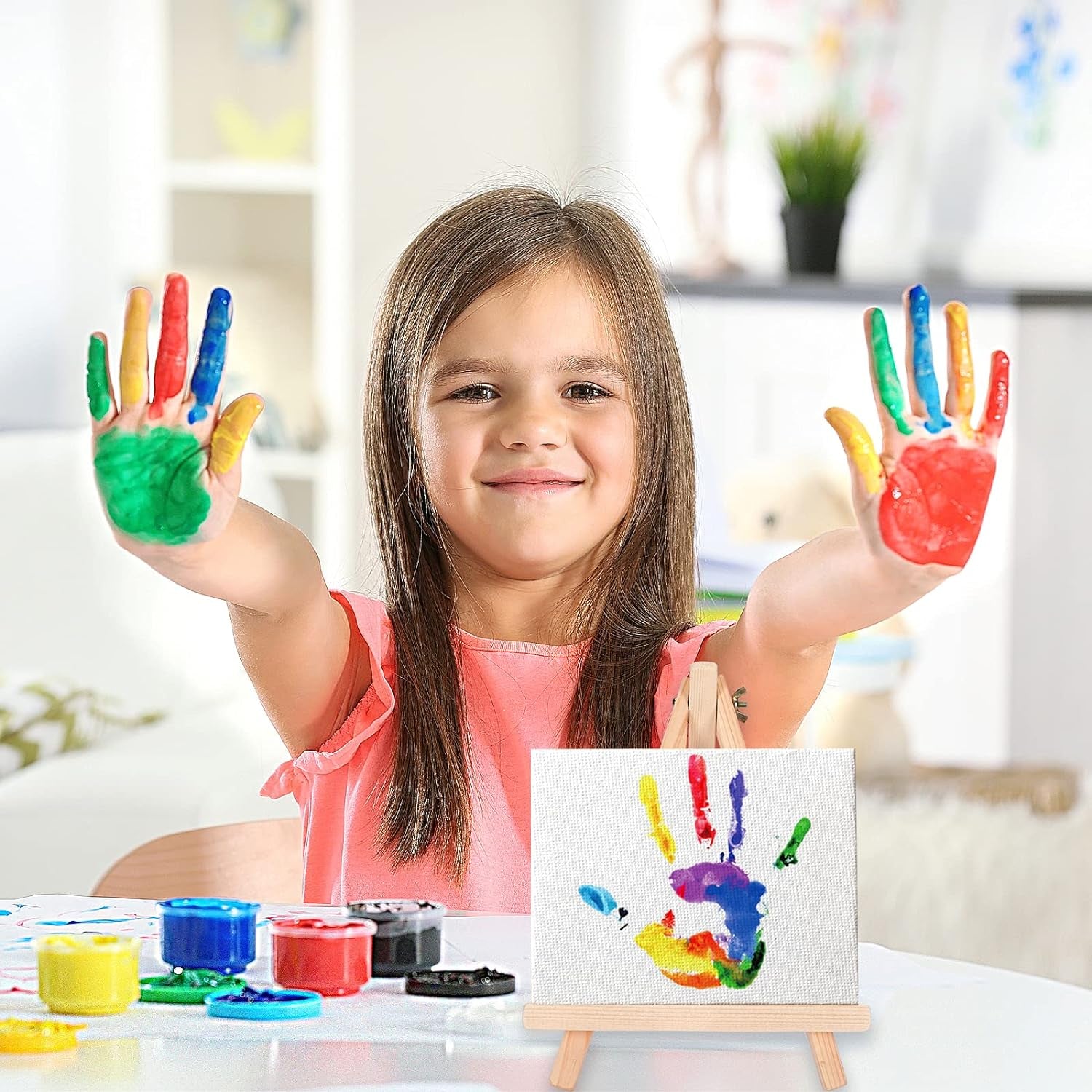 Easel for Painting, 9 Inches Easel Stands Set of 12, Tabletop Painting Canvas Tall Wood Display Easels Set of 12, Art Craft Painting Easel Stand for Artist Adults Students