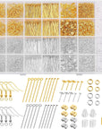 3480Pcs Earring Making Supplies Kit with Earring Hooks, Earring Pins, Jump Rings, Earring Backs, Posts and Earring Making Findings for Jewelry Making Supplies and Earring Repair, Gift for Women