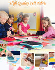 40 Pcs 6 X 6 Inches Craft Felt Fabric Sheets, Assorted Colors Non Woven Felt Sheets, Thick Felt Fabric Square for Kids, DIY Sewing Crafts, Patchwork, School Projects, Decoration.
