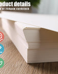 30 Sheets White Cardstock, 8.5 X 11 Inches Cream Card Stock 230 Gsm Heavyweight Craft Paper, for DIY Crafts Scrapbook Invitation Card Making