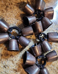 18PCS Cow Horse Sheep Grazing Copper Bells Small Brass Bells Cattle Goat Farm Loud Bronze Bell Long Distance Horse Sheep Iron Bells for Christmas Decoration (Red Bronze)