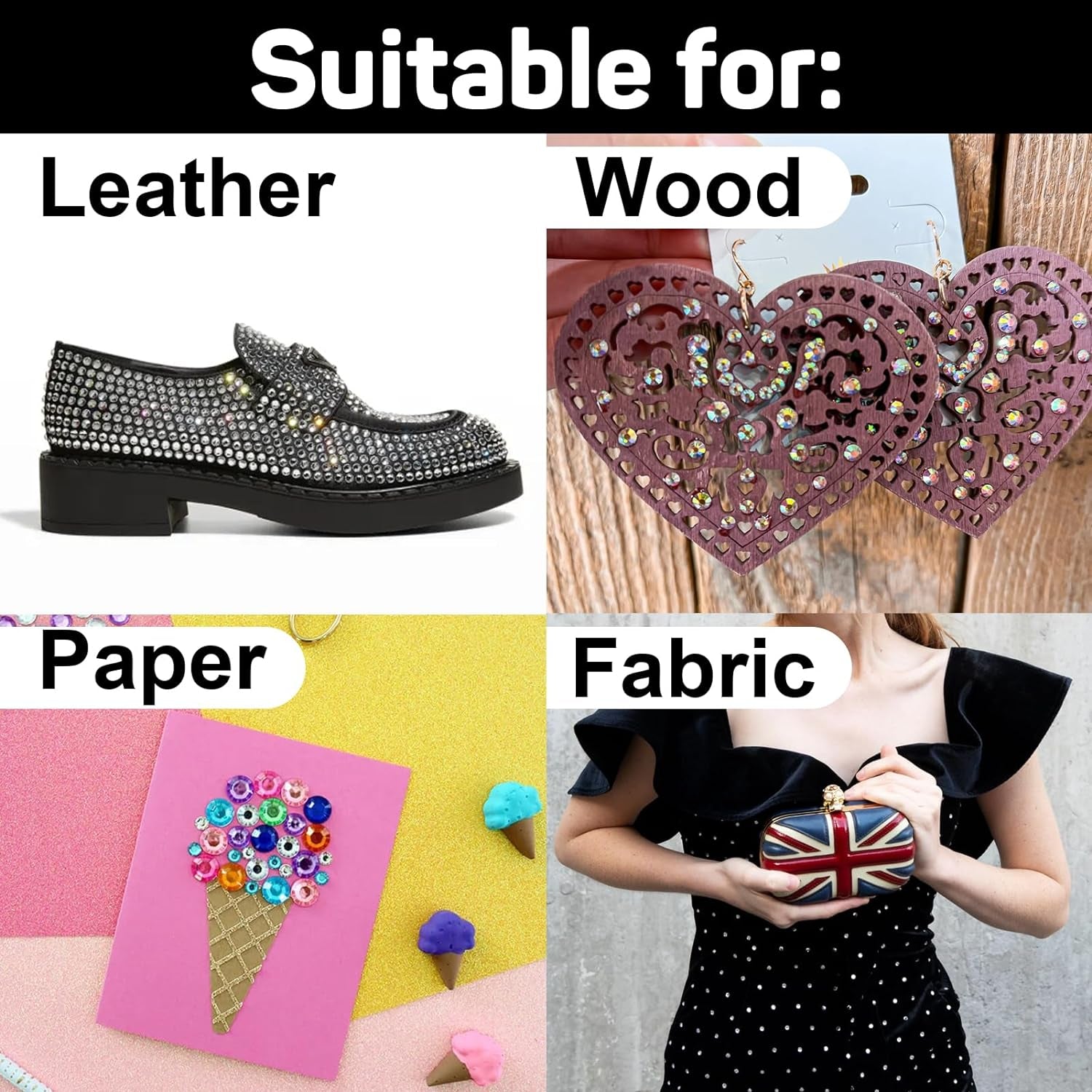 Hotfix Rhinestone Setter, Hot Fix Applicator Tool Bedazzler Kit with Rhinestones, Kit, Hot Fixed Wand for Clothes Clothing Fabric Crafts, 5000 Pcs, AB Crystal, Clear, 3 Gems Sizes, Tips