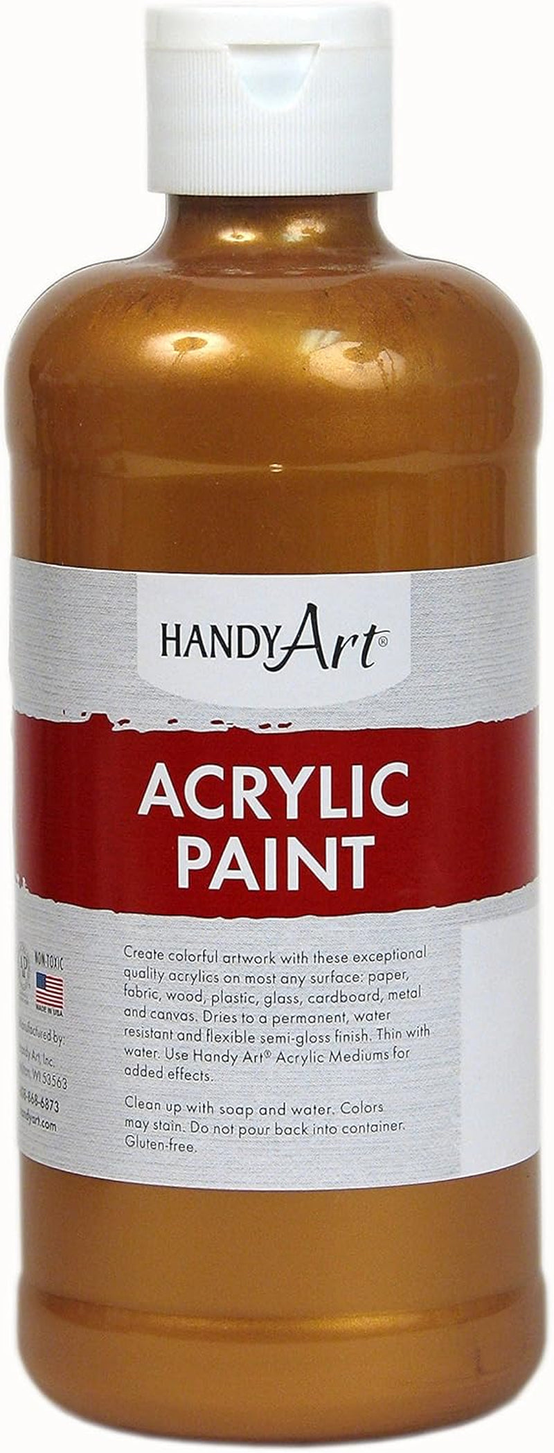 Student Acrylic Paint 16 Ounce, Metallic Gold
