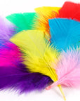 Colorful Craft Turkey Feathers - 300Pcs 3-5Inch Colored Feathers for Kindergarten DIY Crafts,Wedding Home Party Decorations,Dream Catcher Supplies(Turkey Colorful)